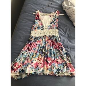 FLORAL COLORFUL DRESS SIZE 8 EU Size Small